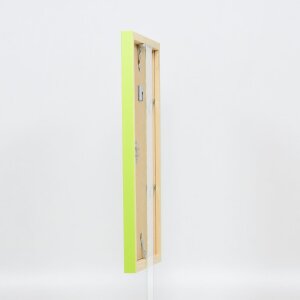 Wooden frame Top Cube 10x10 cm green acrylic glass