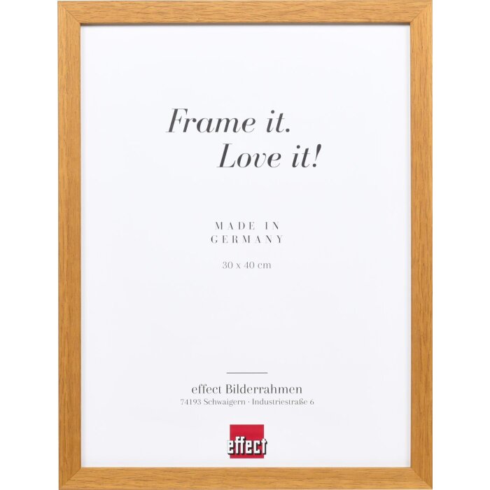 Effect wooden frame profile 33 oak 10x10 cm anti-reflective glass