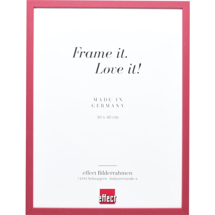 Effect Wooden Frame Profile 35 red 10x10 cm Museum Glass