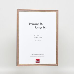 Effect solid wood frame Profile 25 nut brown 10x10 cm Acrylic glass