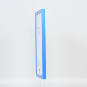 Wooden frame Top Cube 10x10 cm blue museum glass