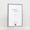 Effect solid wood frame Profile 25 blue 10x10 cm Museum glass