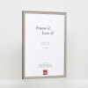 Effect solid wood frame Profile 25 grey 10x10 cm Museum glass