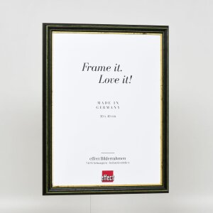 Effect wooden frame profile 21 green 10x10 cm anti-reflex glass