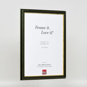 Effect wooden frame profile 21 green 10x10 cm anti-reflex glass