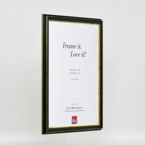 Effect wooden frame profile 21 green 10x10 cm anti-reflex glass