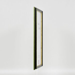 Effect wooden frame profile 21 green 10x10 cm anti-reflex glass