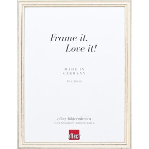 Effect Wooden Frame Profile 38 white 10x10 cm Museum Glass