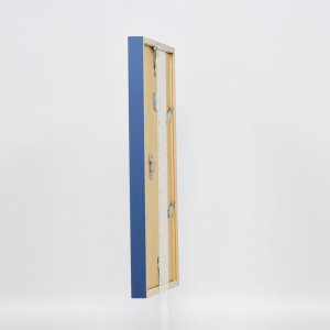 Effect wooden frame profile 35 blue 10x10 cm normal glass + spacer