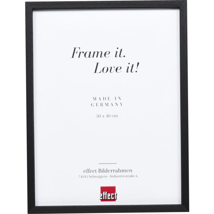 Effect wooden frame profile 35 black 10x10 cm normal glass + spacer