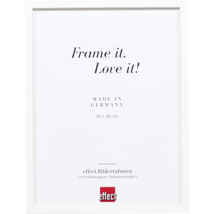 Effect wooden frame Profile 35 white 10x10 cm normal glass + spacer