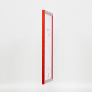 Effect wooden frame profile 89 red 10x10 cm acrylic glass