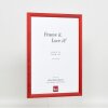 Effect wooden frame profile 89 red 10x10 cm acrylic glass