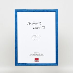 Effect wooden frame profile 89 blue 10x10 cm acrylic glass