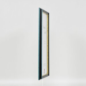 Effect Wooden Frame Profile 21 blue 10x10 cm Museum Glass