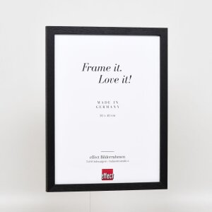 Effect Wooden Frame Profile 33 black 10x10 cm Museum Glass