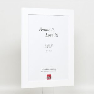 Effect solid wood frame Profile 30 white 10x10 cm Clear glass