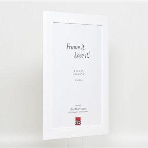 Effect solid wood frame Profile 30 white 10x10 cm Clear glass