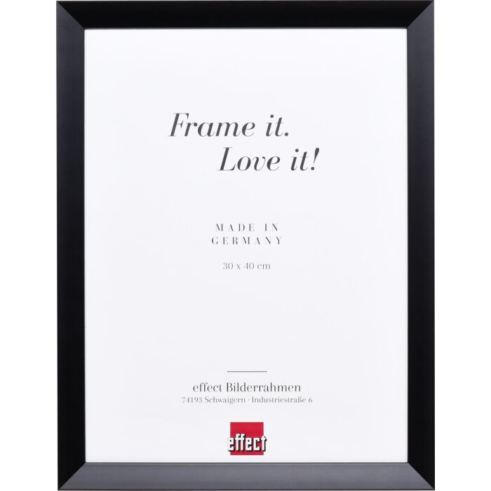 Effect Wooden Frame Top N black 10x10 cm Museum glass