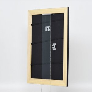 Effect solid wood frame Profile 30 black 10x10 cm Museum glass