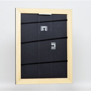 Effect solid wood frame Profile 30 black 10x10 cm Museum glass