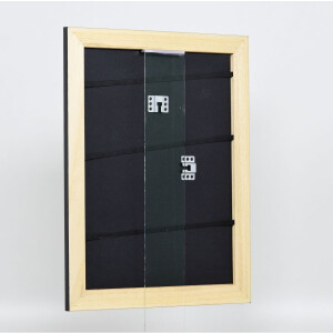 Effect solid wood frame Profile 30 black 10x10 cm Museum glass