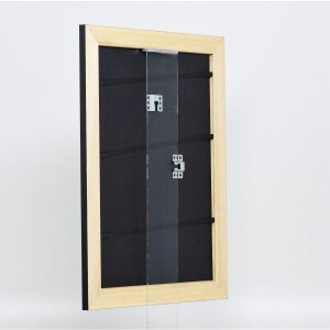 Effect solid wood frame Profile 30 black 10x10 cm Museum glass