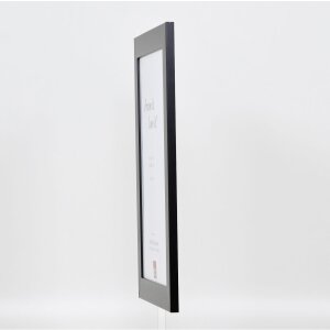 Effect solid wood frame Profile 30 black 10x10 cm Museum glass