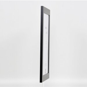 Effect solid wood frame Profile 30 black 10x10 cm Museum glass