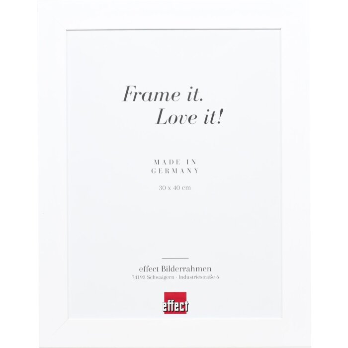 Effect solid wood frame Profile 30 white 10x10 cm Museum glass