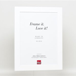 Effect solid wood frame Profile 30 white 10x10 cm Museum glass