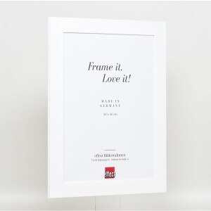 Effect solid wood frame Profile 30 white 10x10 cm Museum glass