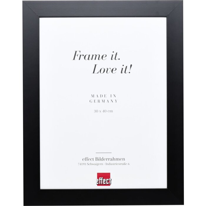 Effect solid wood frame Profile 30 black 10x10 cm Acrylic glass