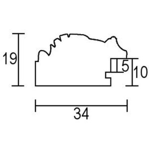 Effect wooden frame profile 94 silver 10x10 cm normal glass