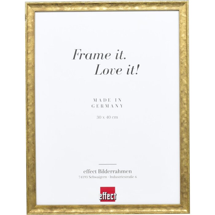 Effect wooden frame profile 2070 anti-reflective glass 10x10 cm gold