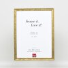 Effect wooden frame profile 2070 anti-reflective glass 10x10 cm gold