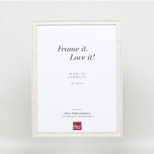 Effect wooden frame profile 2070 anti-reflective glass 10x10 cm white