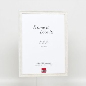 Effect wooden frame profile 2070 anti-reflective glass 10x10 cm white