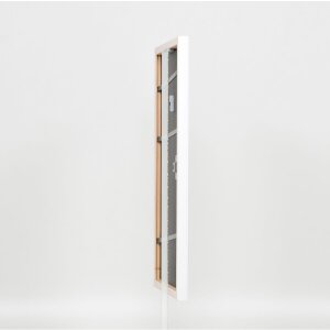 Effect wooden frame profile 2070 anti-reflective glass 10x10 cm white