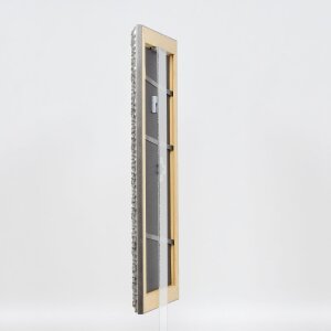 Effect wooden frame profile 94 silver 10x10 cm anti-reflective glass