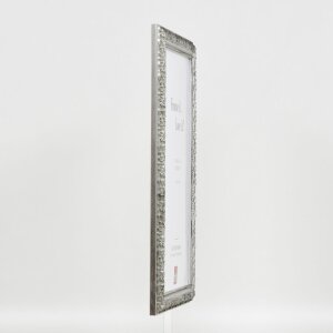 Effect wooden frame profile 94 silver 10x10 cm anti-reflective glass