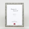 Effect wooden frame profile 94 silver 10x10 cm anti-reflective glass