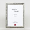 Effect wooden frame profile 94 silver 10x10 cm anti-reflective glass