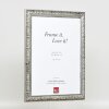 Effect wooden frame profile 94 silver 10x10 cm anti-reflective glass