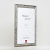 Effect wooden frame profile 94 silver 10x10 cm anti-reflective glass