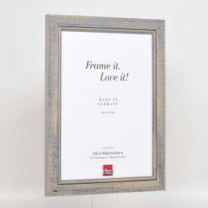 Effect Solid Wood Picture Frame 2240 grey 10x10 cm Museum glass