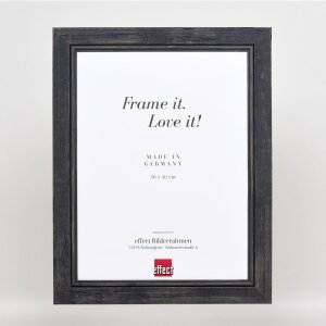 Effect Solid Wood Picture Frame 2240 black 10x10 cm Anti-reflective glass