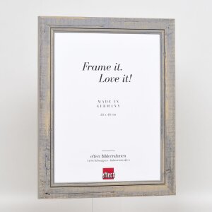 Effect Solid Wood Picture Frame 2240 grey 10x10 cm Anti-reflective glass