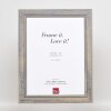 Effect Solid Wood Picture Frame 2240 grey 10x10 cm Anti-reflective glass