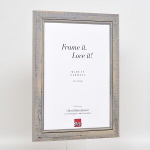 Effect Solid Wood Picture Frame 2240 grey 10x10 cm Acrylic glass